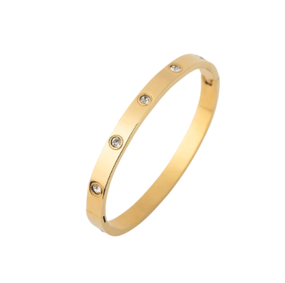 Brazalete de Oro de 18k con Circonia Cúbica