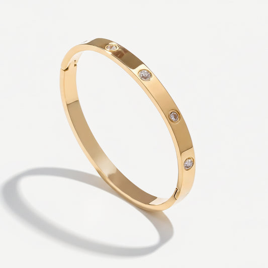 Brazalete de Oro de 18k con Circonia Cúbica